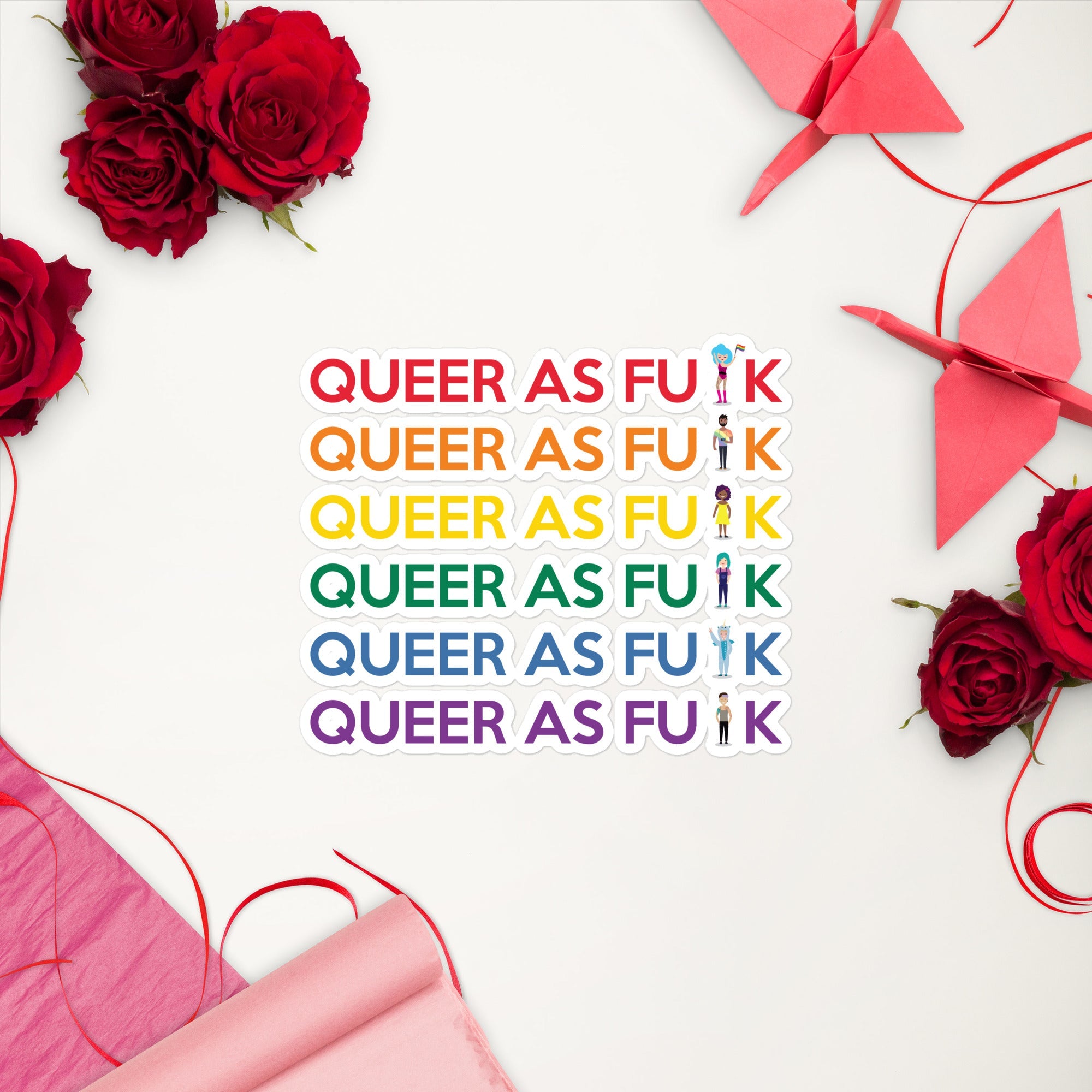 Queer As Fu#k Bubble-Free Stickers