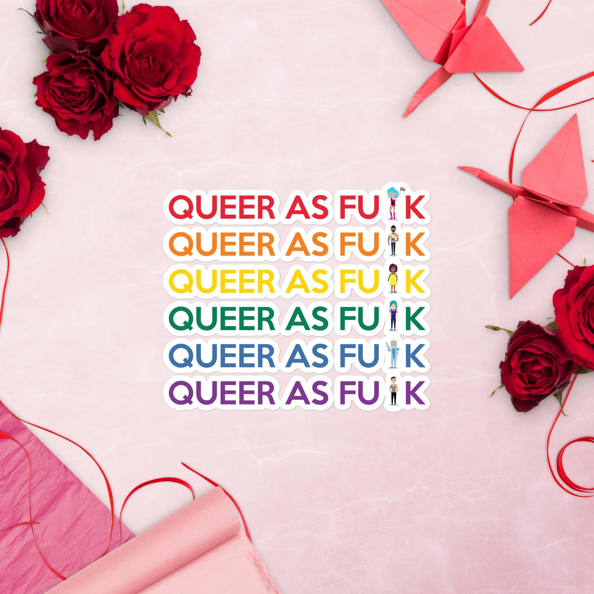 Queer As Fu#k Bubble-Free Stickers