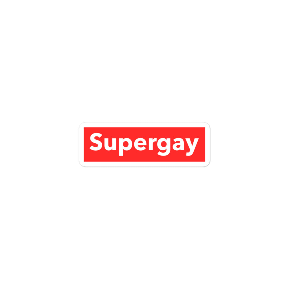 Supergay Bubble-Free stickers