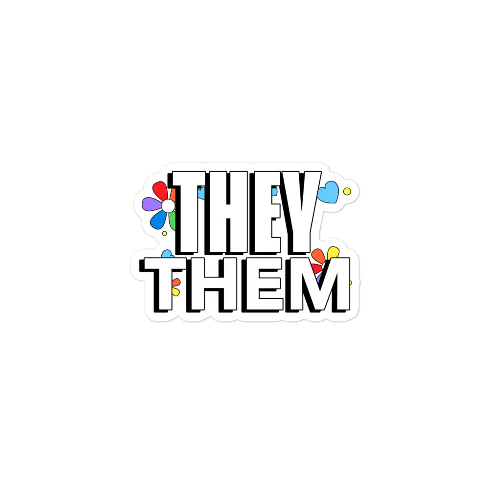 They / Them Bubble-Free Stickers