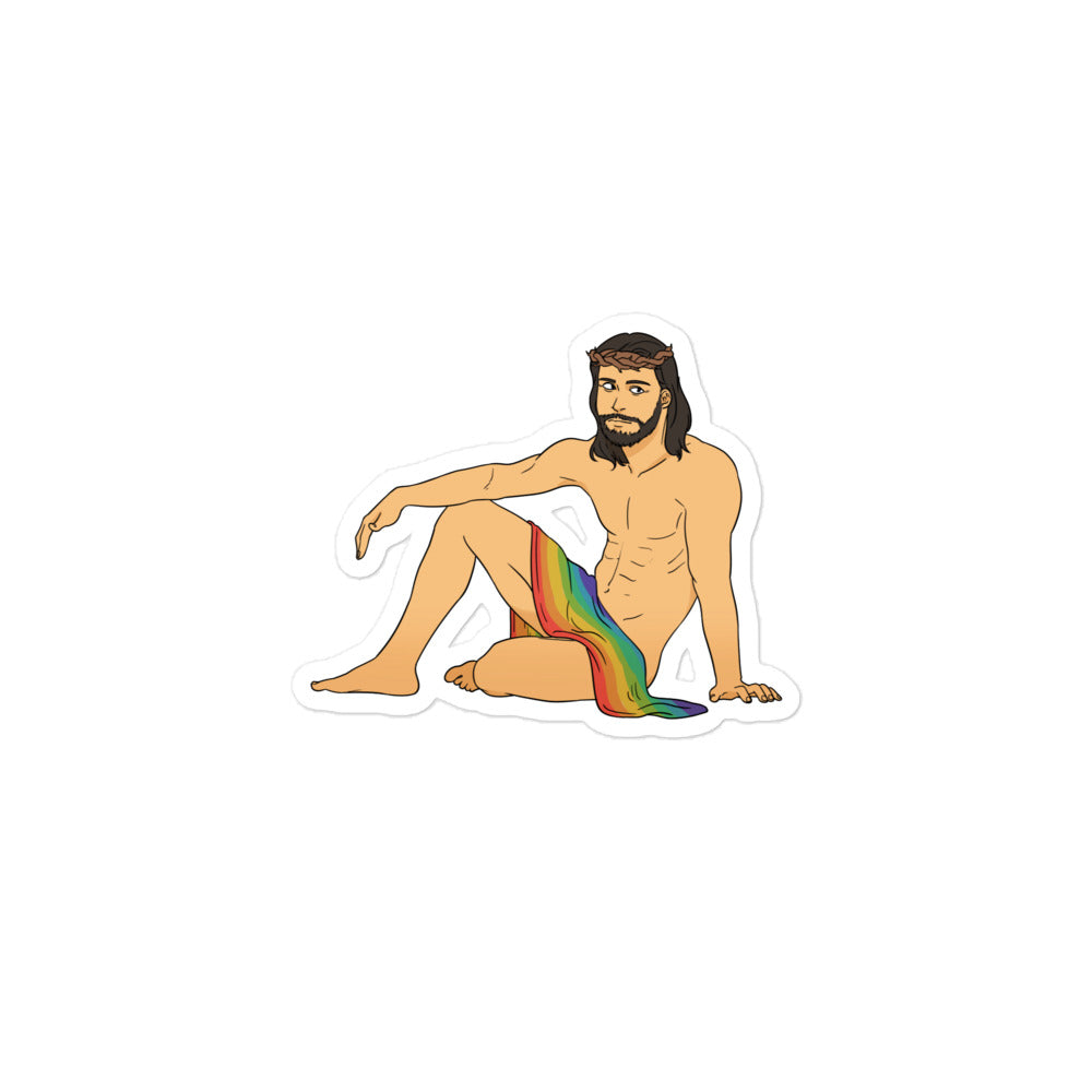 Sexy Gay Jesus Bubble-Free Stickers