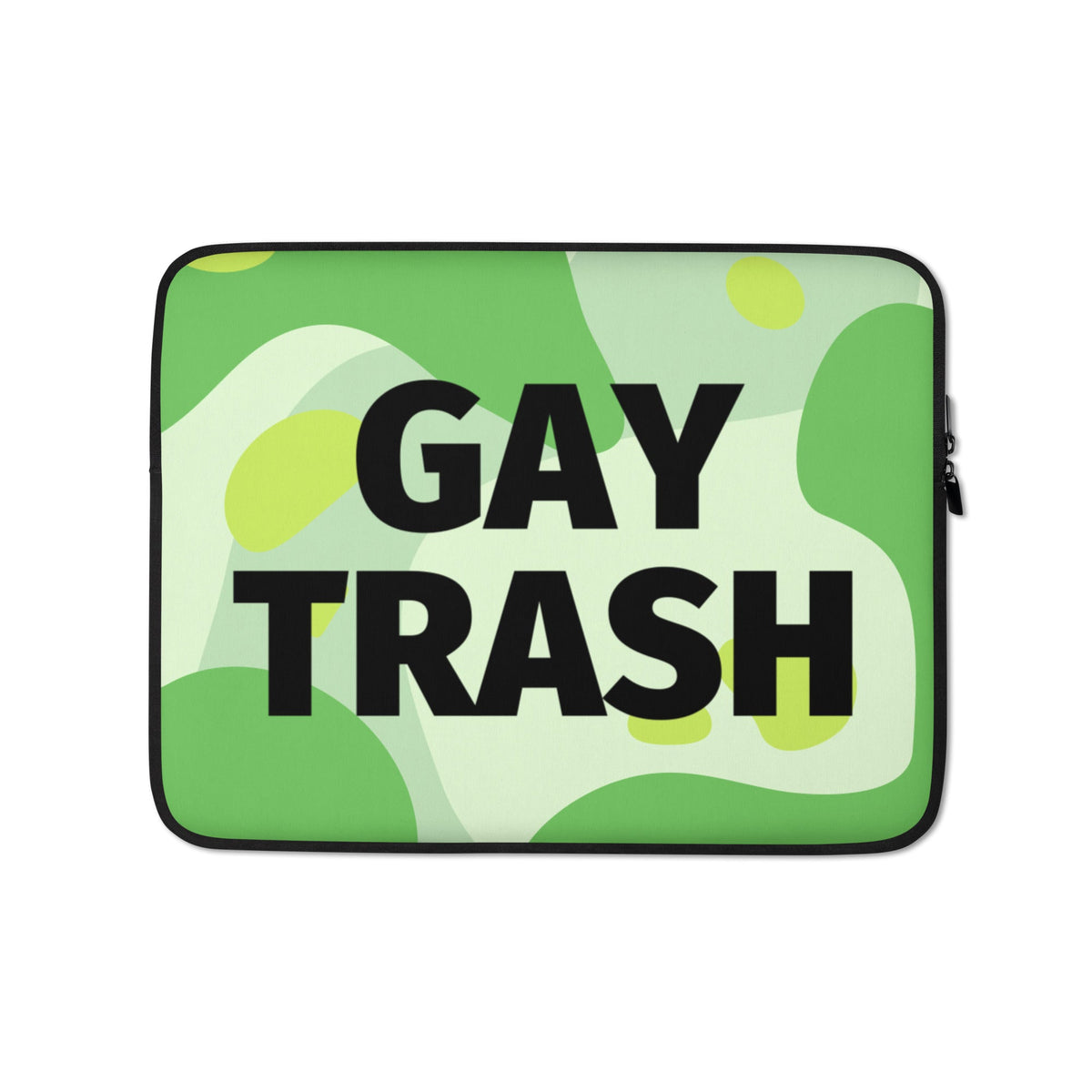Gay Trash (Black Text) Laptop Sleeve