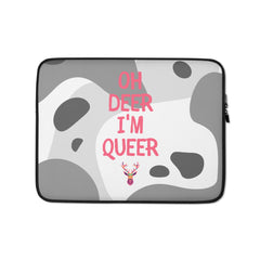 Oh Deer I'm Queer Laptop Sleeve