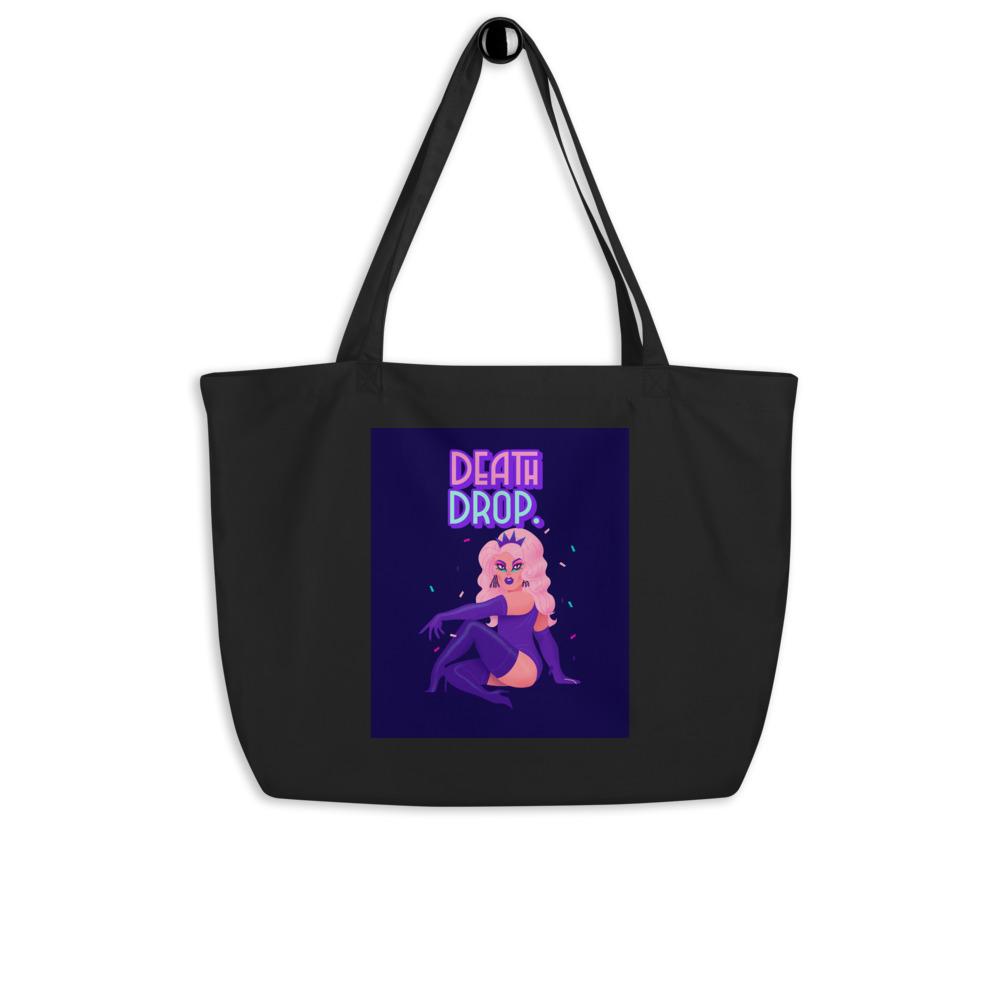 Death Drop Large Organic Tote Bag