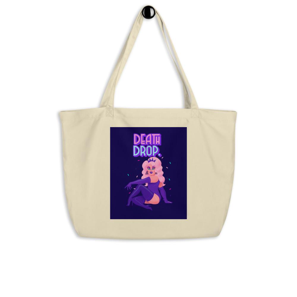 Death Drop Large Organic Tote Bag