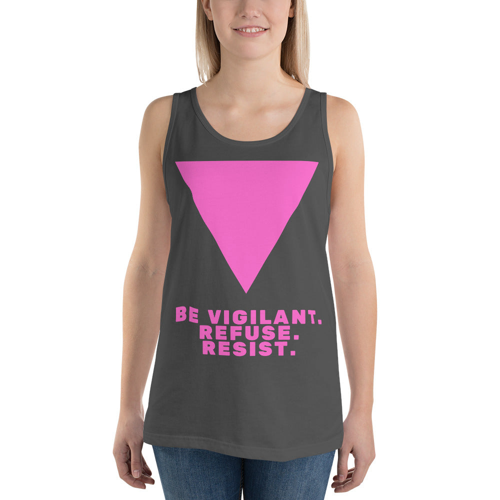 Be Vigilant. Refuse. Resist. Unisex Tank Top