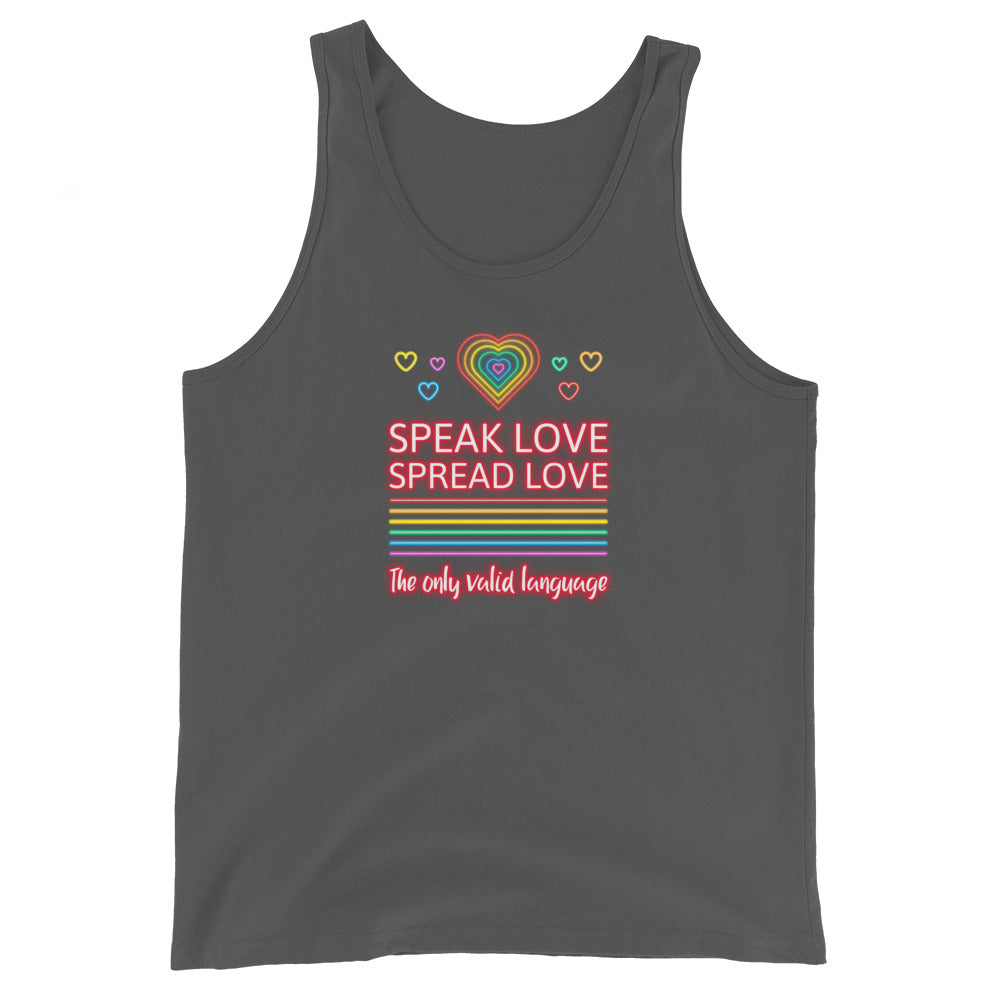 Speak Love Spread Love Unisex Tank Top