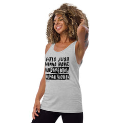 Girls Just Wanna Have Fundamental Human Rights Unisex Tank Top