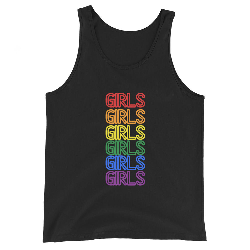 Girls Girls Girls Unisex Tank Top