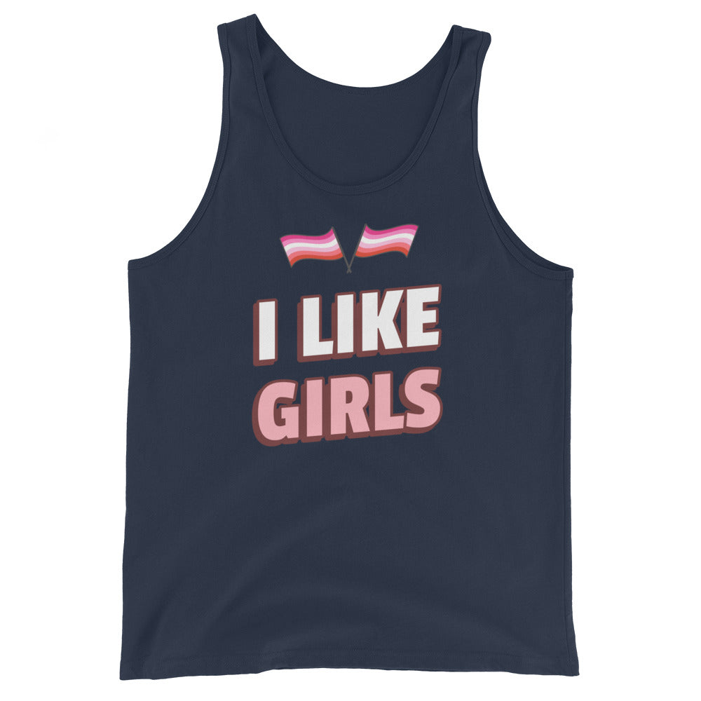 I Like Girls Unisex Tank Top