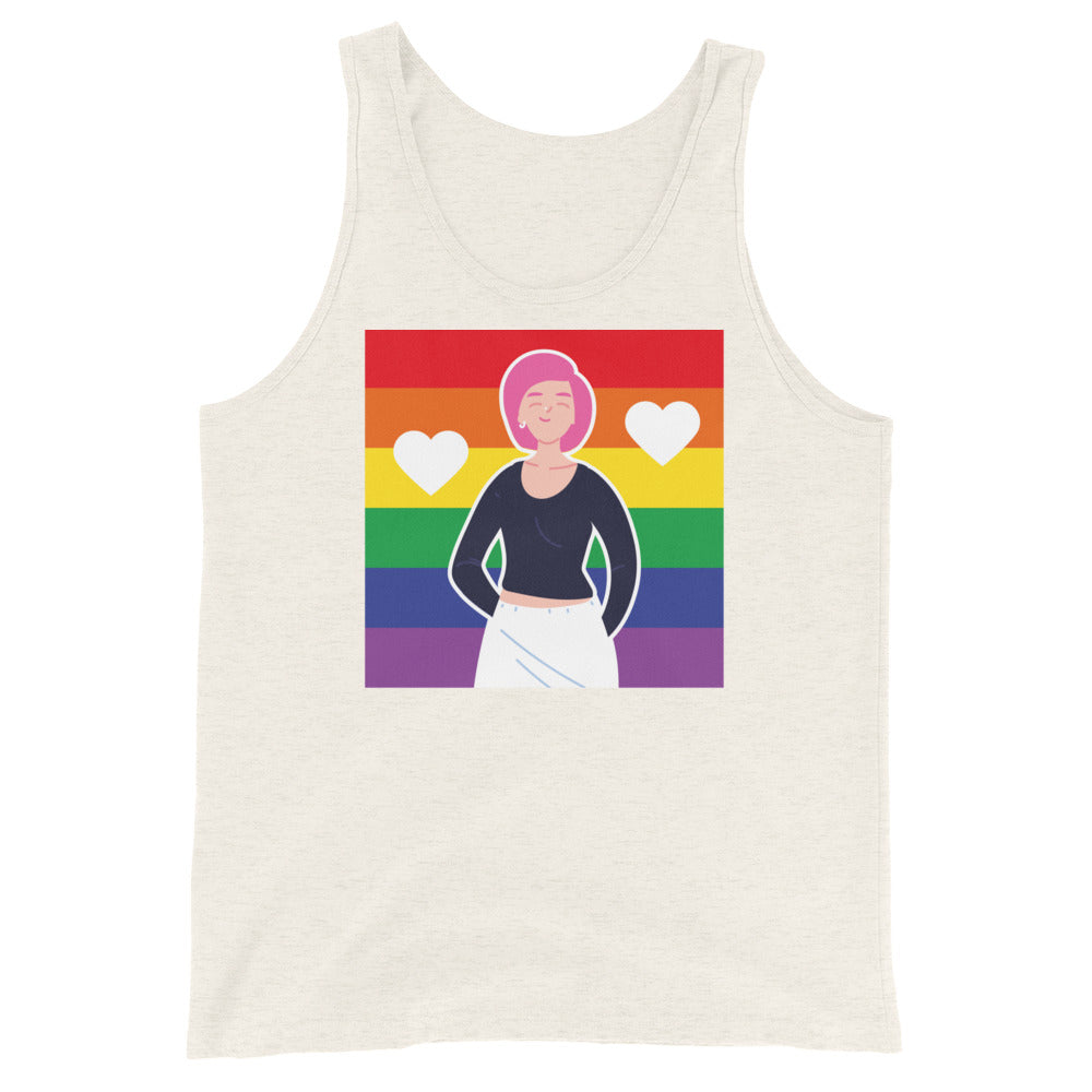 Queer Love Is Love Is Love Unisex Tank Top