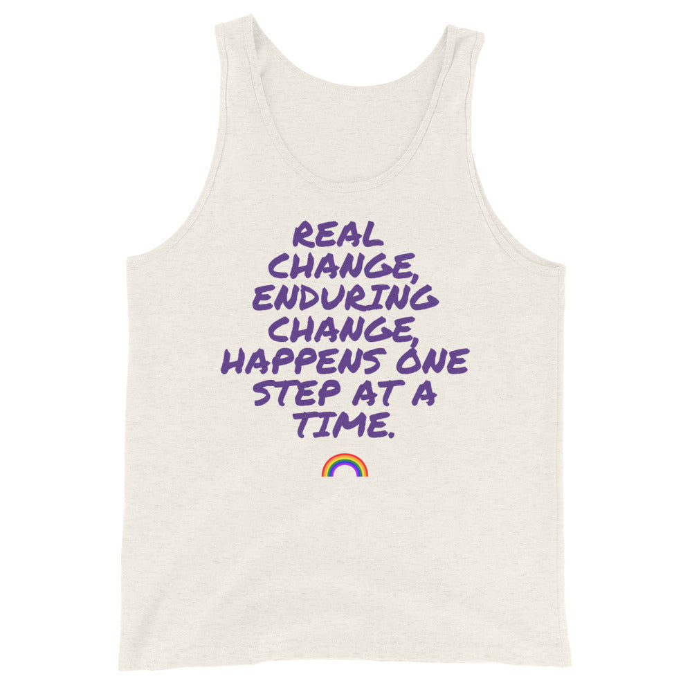 Real Change, Enduring Change Unisex Tank Top