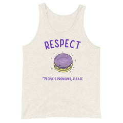 Respect People's Pronouns Please Unisex Tank Top