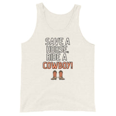 Save A Horse Ride A Cowboy Unisex Tank Top