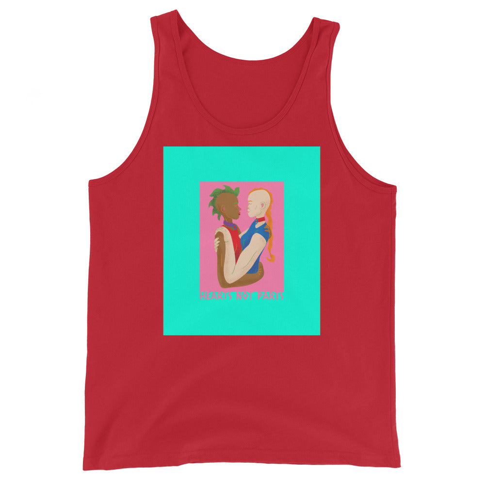 Hearts Not Parts Unisex Tank Top