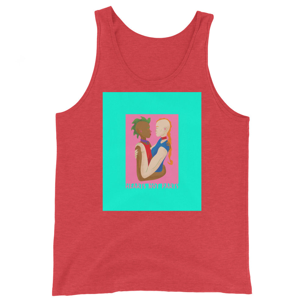 Hearts Not Parts Unisex Tank Top