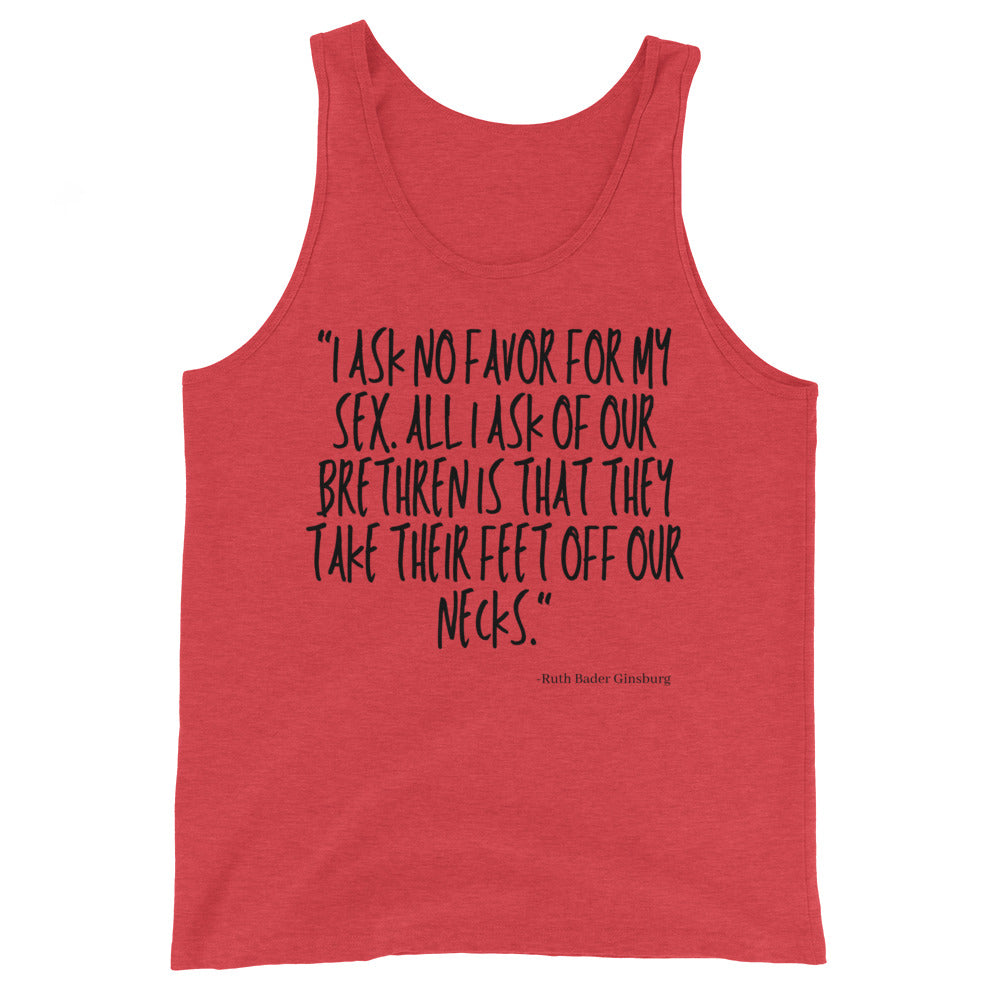 I Ask No Favor For My Sex Unisex Tank Top