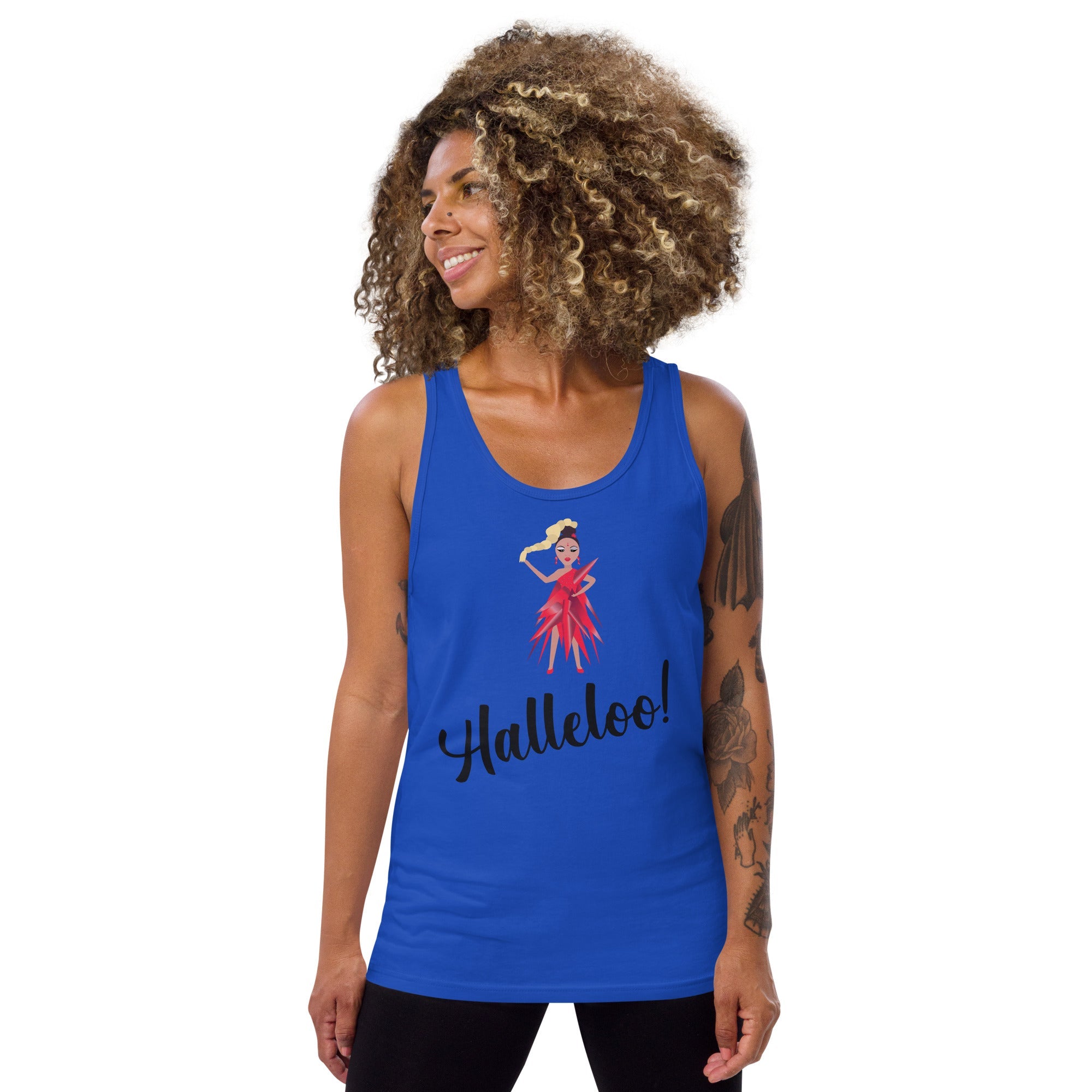 Halleloo! Drag Queen Unisex Tank Top