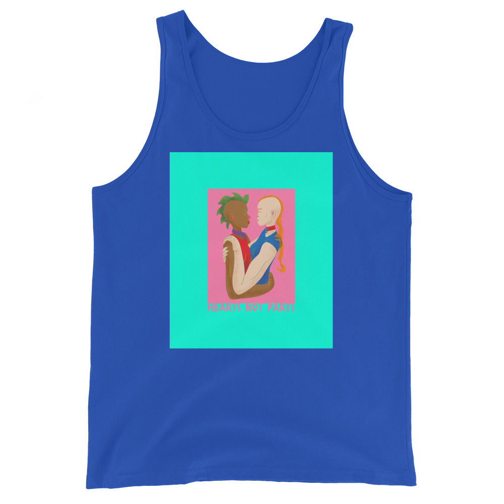 Hearts Not Parts Unisex Tank Top