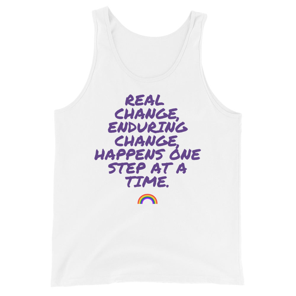 Real Change, Enduring Change Unisex Tank Top