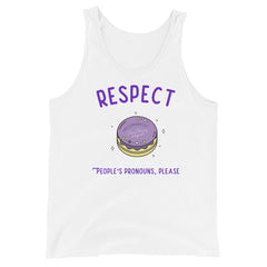 Respect People's Pronouns Please Unisex Tank Top