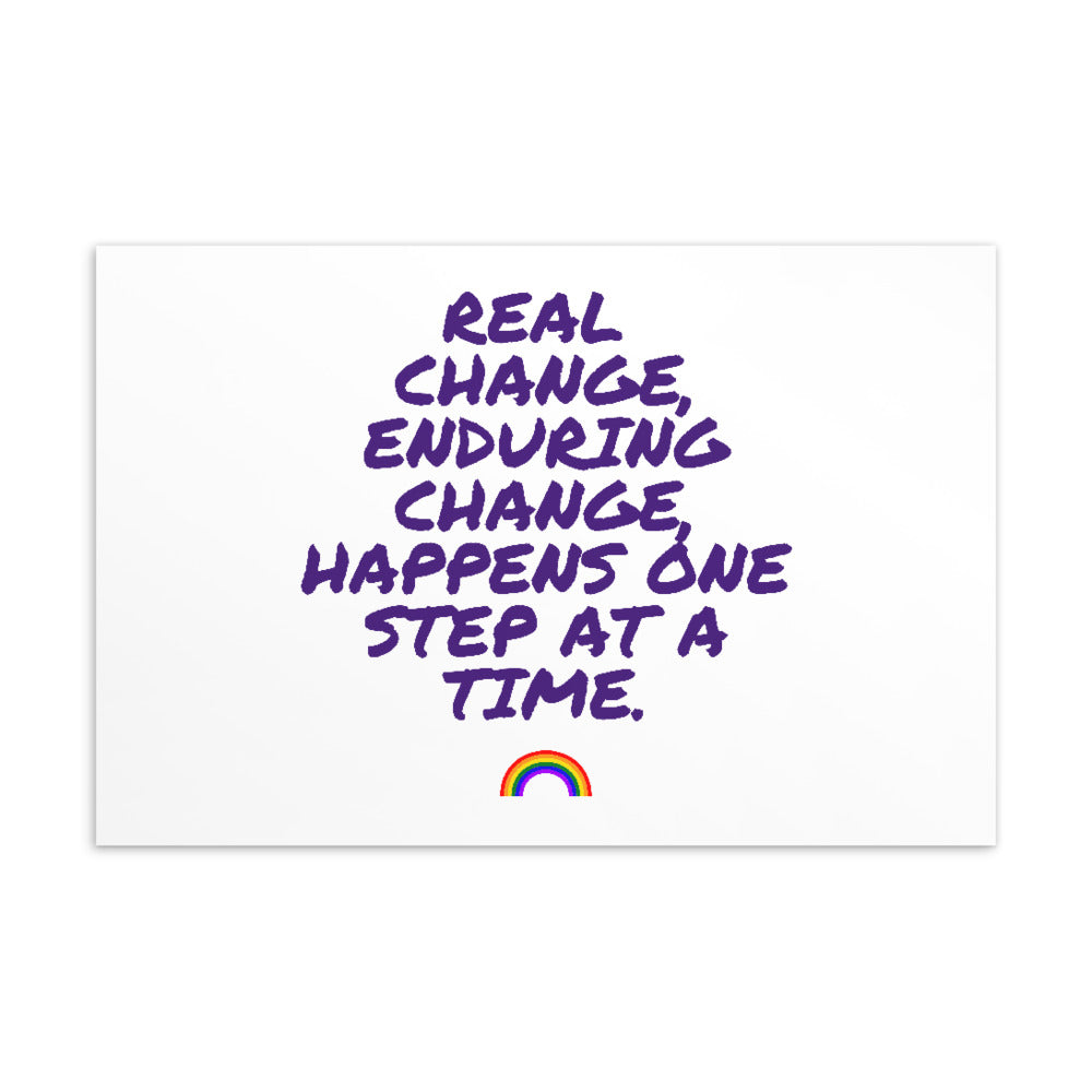 Real Change, Enduring Change Postcard