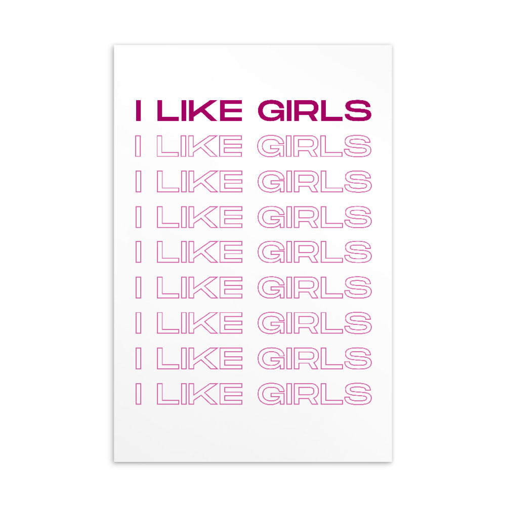 I Like Girls Postcard