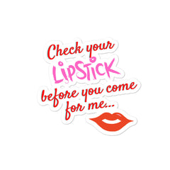 Check Your Lipstick Bubble-Free Stickers