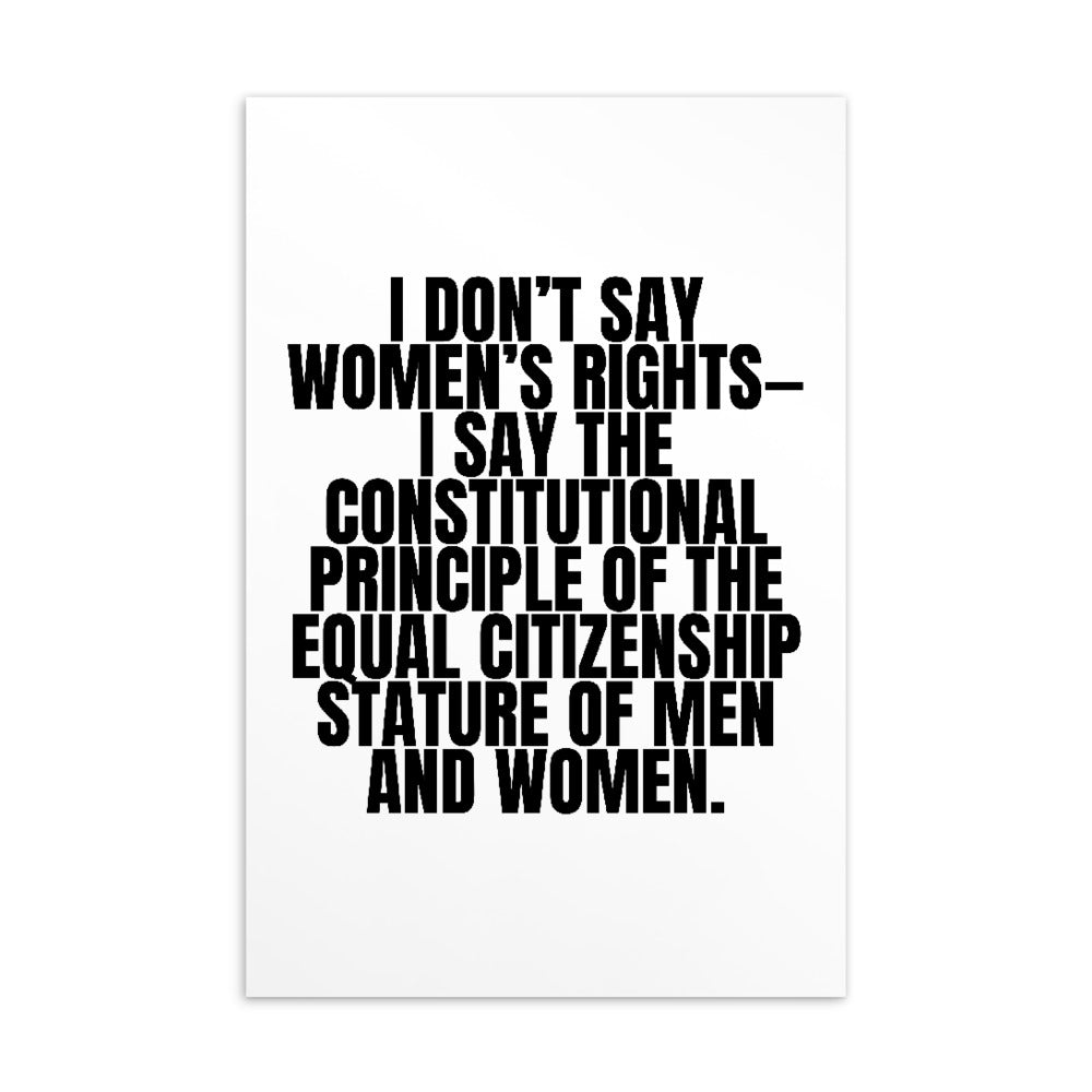 I Don't Say Women's Rights Postcard