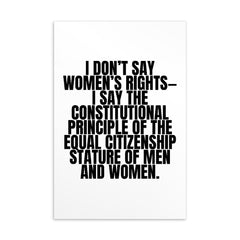 I Don't Say Women's Rights Postcard