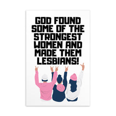 God Found The Strongest Women Postcard