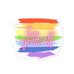 Love Yourself! Bubble-Free Stickers