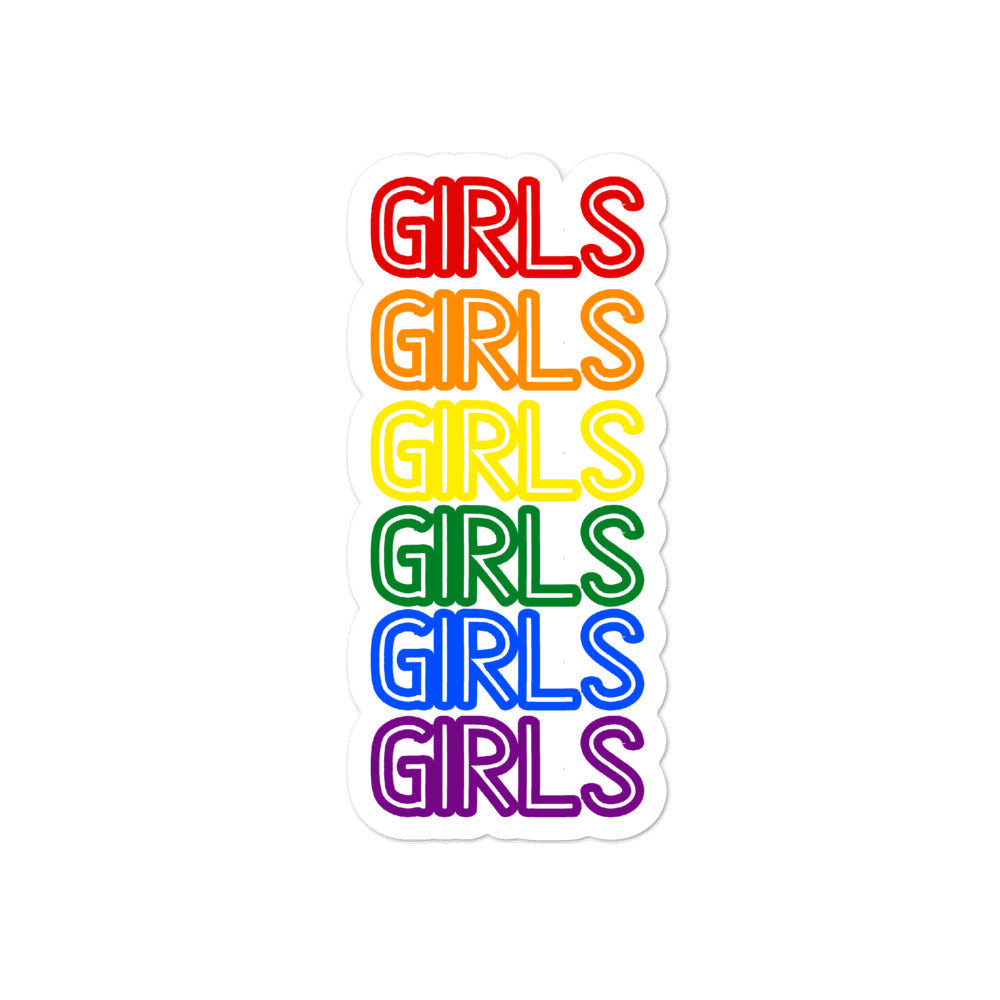 Girls Girls Girls Bubble-Free Stickers