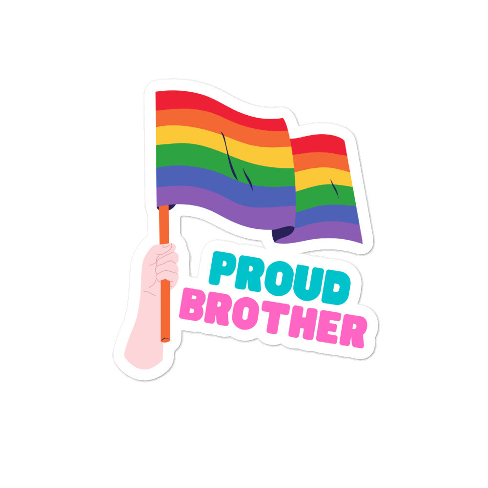 Proud Brother Bubble-Free Stickers