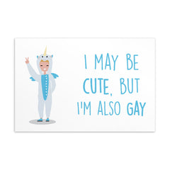 Cute But Gay Postcard