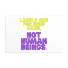 Labels Are For Soup Cans Postcard