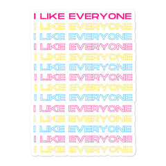 I Like Everyone Bubble-Free Stickers