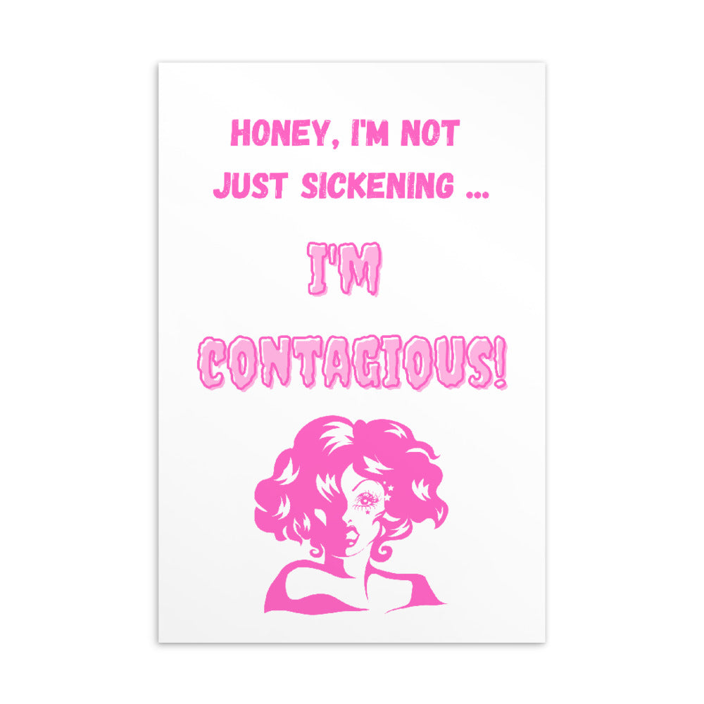 I'm Contagious Postcard