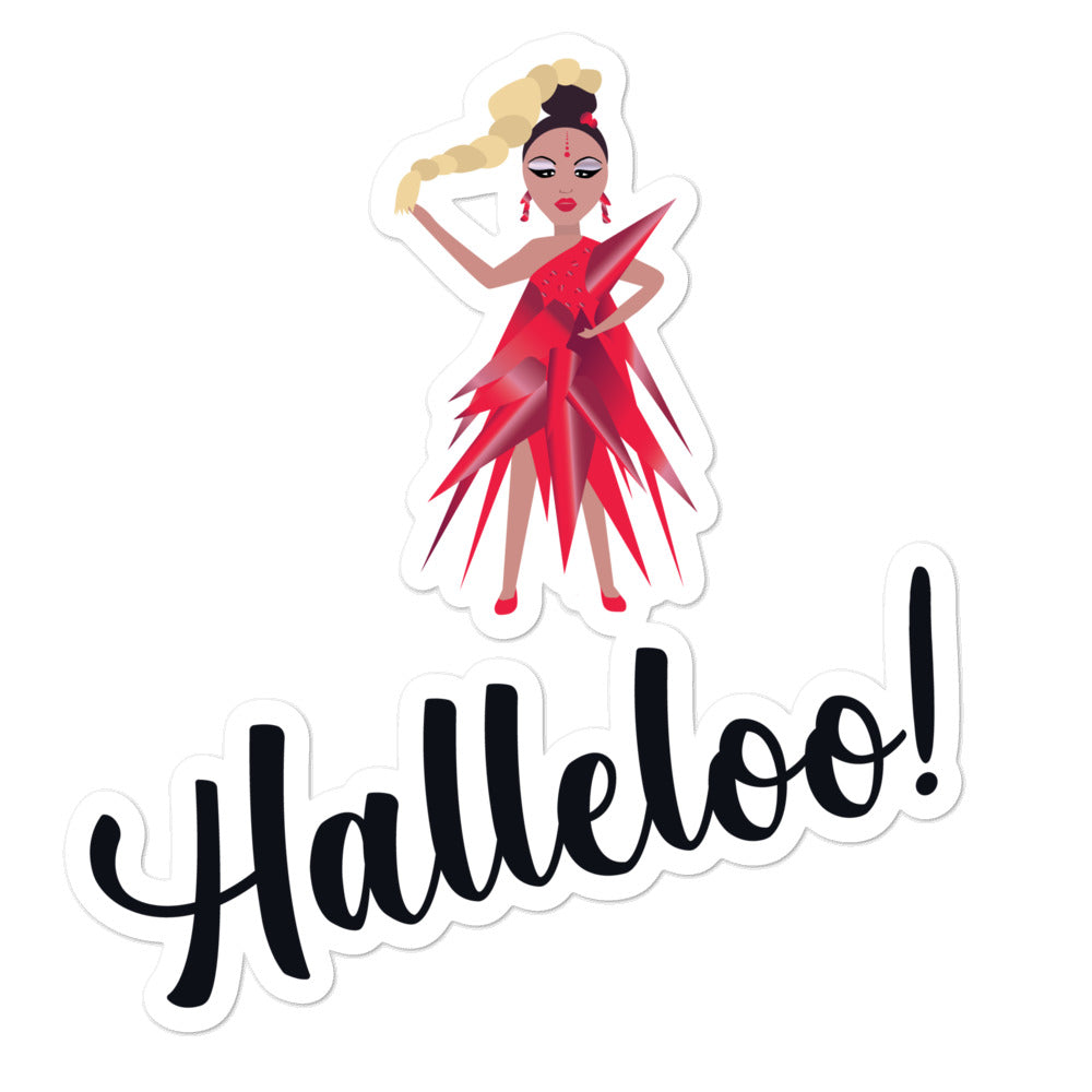 Halleloo! Drag Queen Bubble-Free Stickers