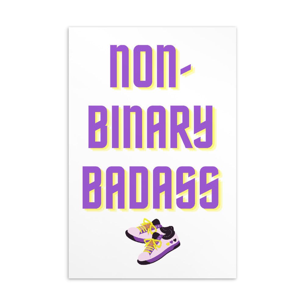 Non-Binary Badass Postcard
