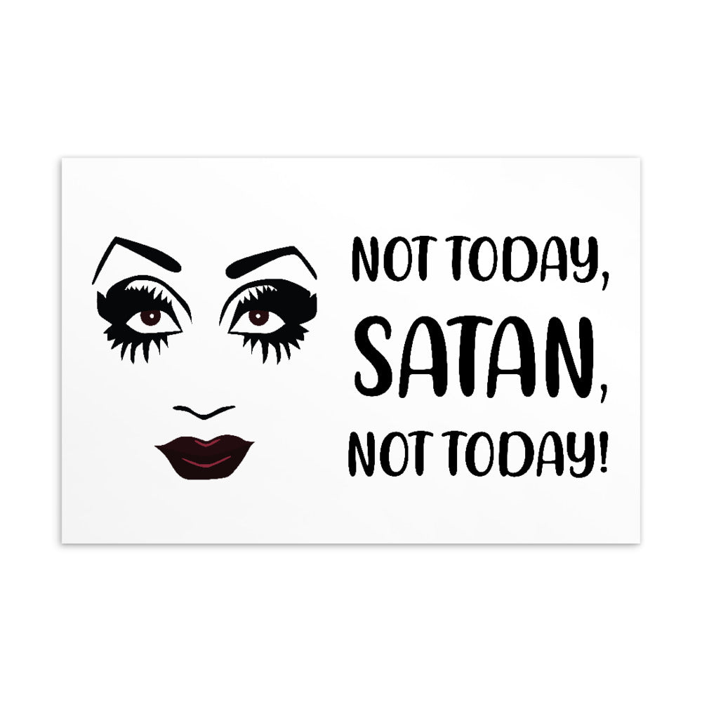 Not Today Satan Postcard
