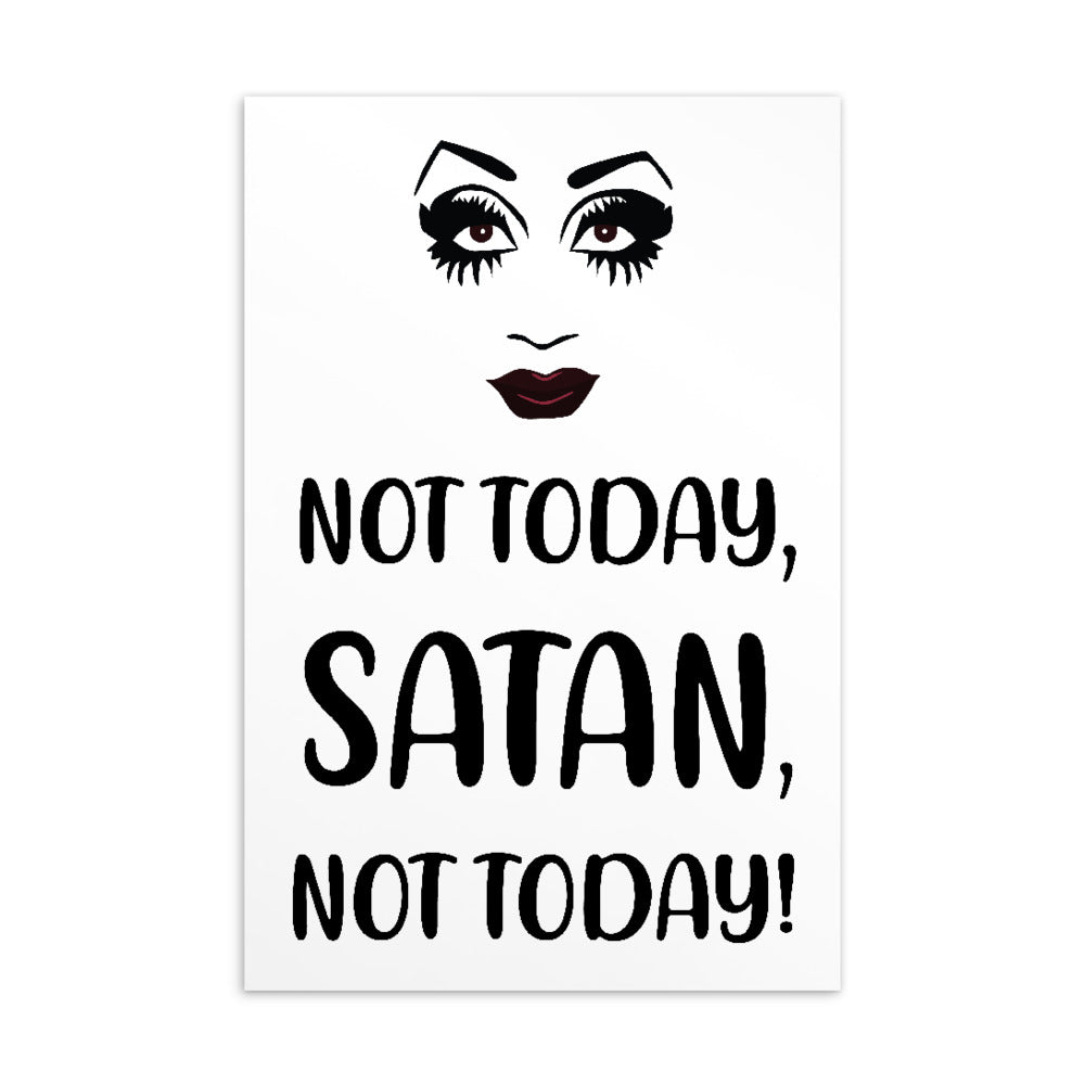 Not Today Satan Postcard
