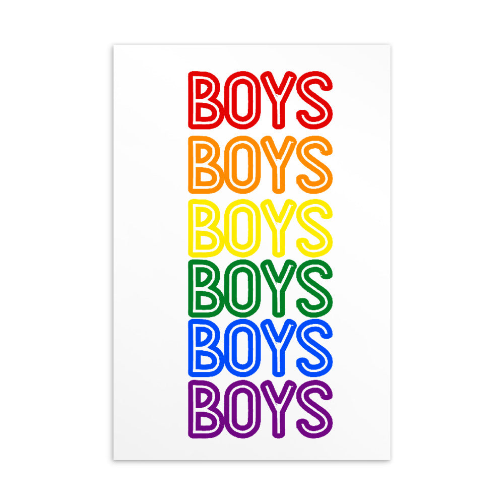 Boys Boys Boys Postcard