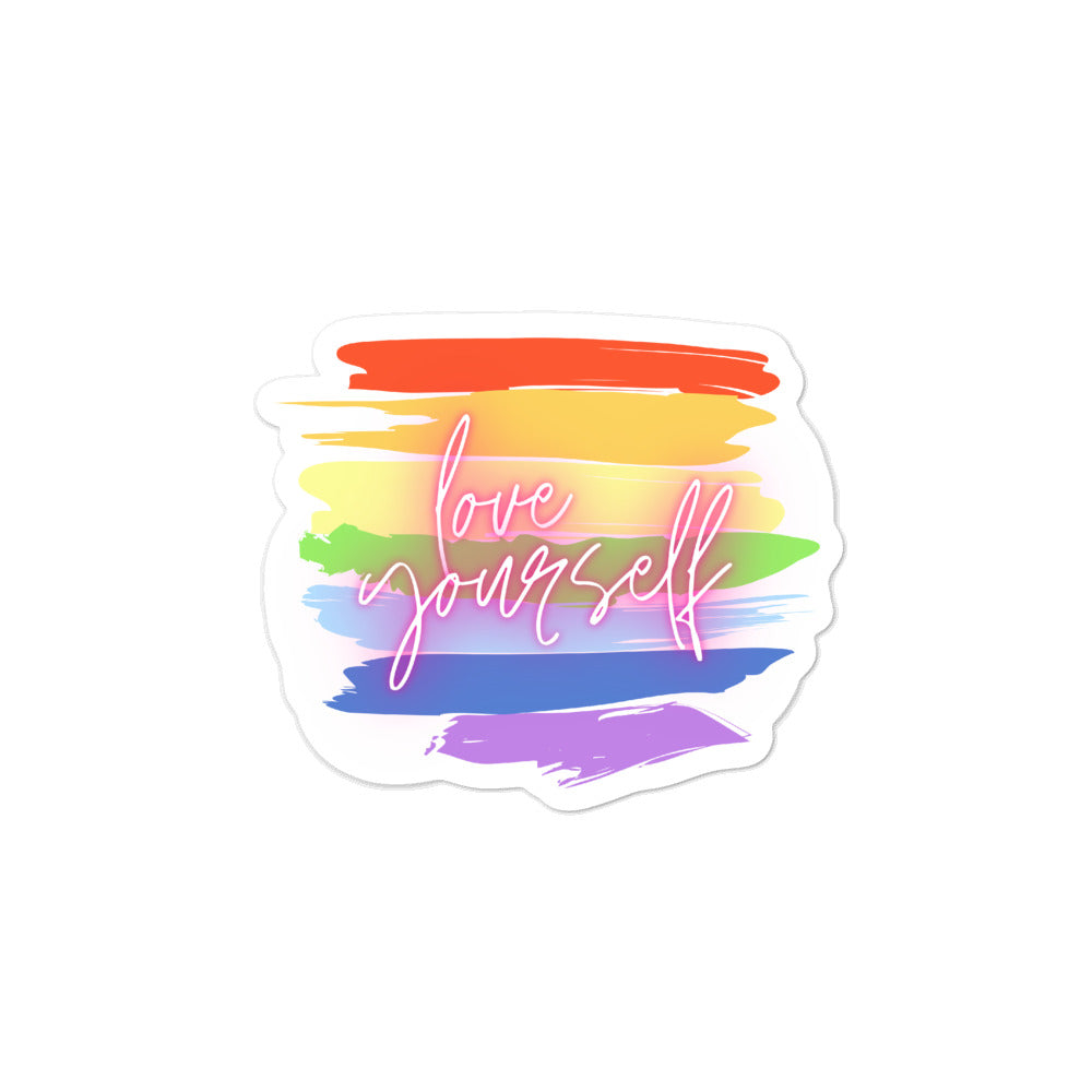 Love Yourself! Bubble-Free Stickers