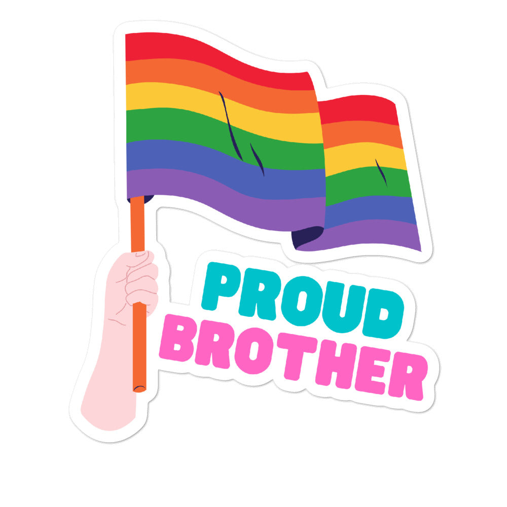 Proud Brother Bubble-Free Stickers