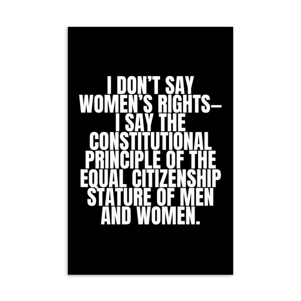 I Don't Say Women's Rights Postcard