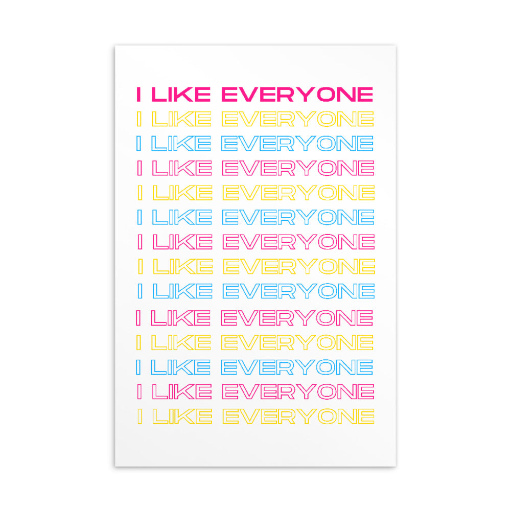 I Like Everyone Postcard