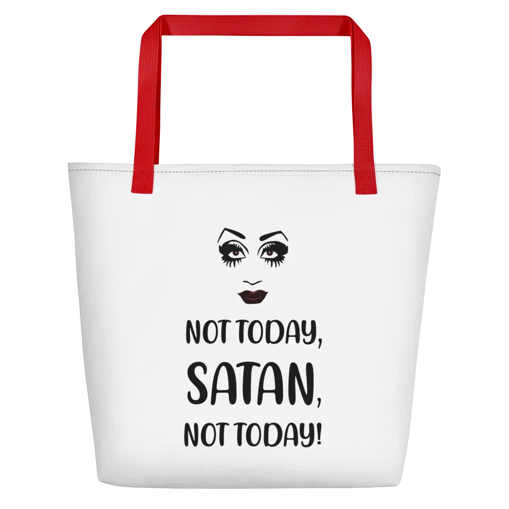 Not Today Satan Beach Bag