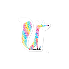 Glitter Fox Bubble-Free Stickers
