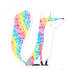 Glitter Fox Bubble-Free Stickers